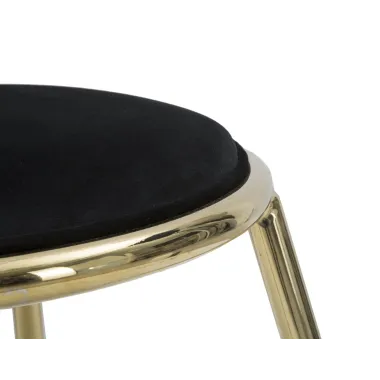 Stołek GLAM EMILY Czarny Ø 45X45 cm (Wysokość Nóg 41 cm)